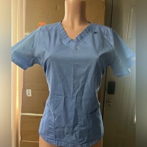 Ceil blue V-Neck Women's scrub Top